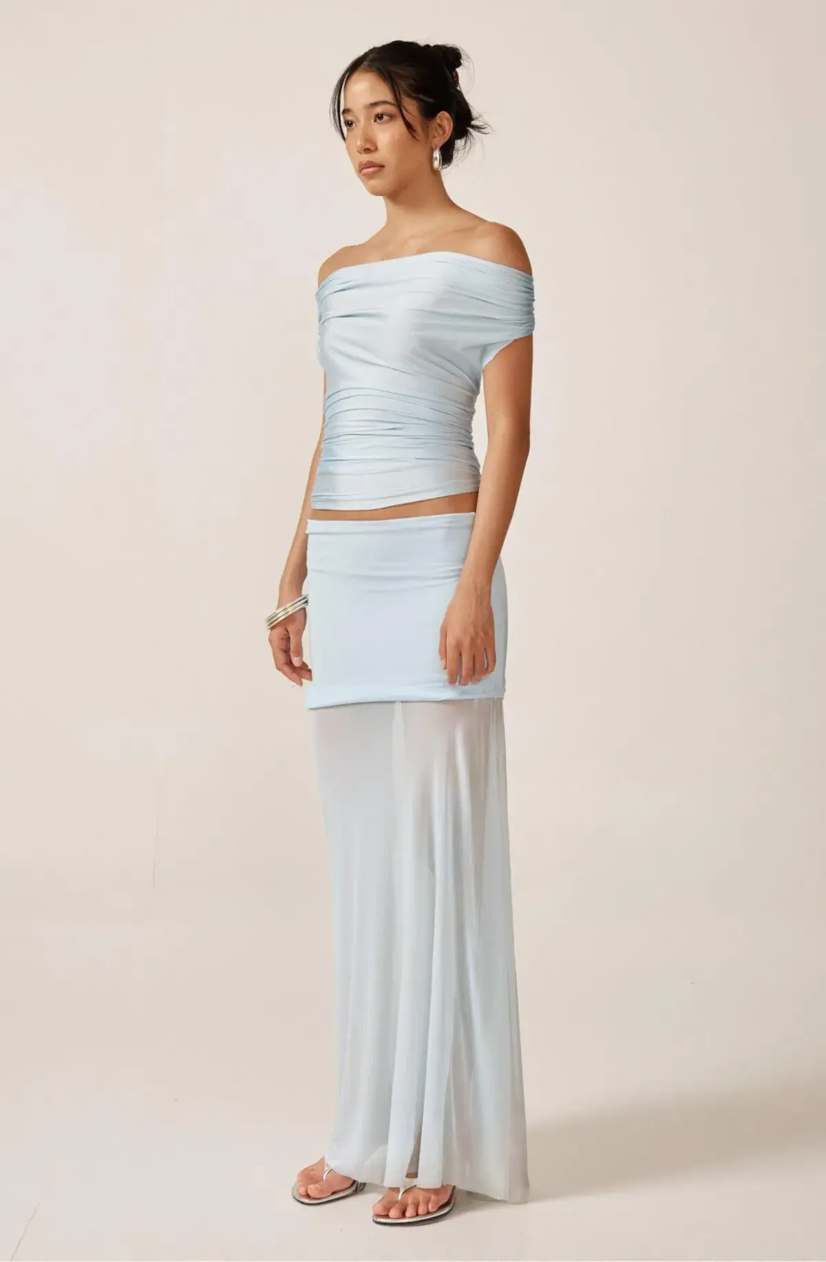 Ance Gria Grace Top and Skirt Set in Ice Blue Size XS / AU 6/8 - Image 2