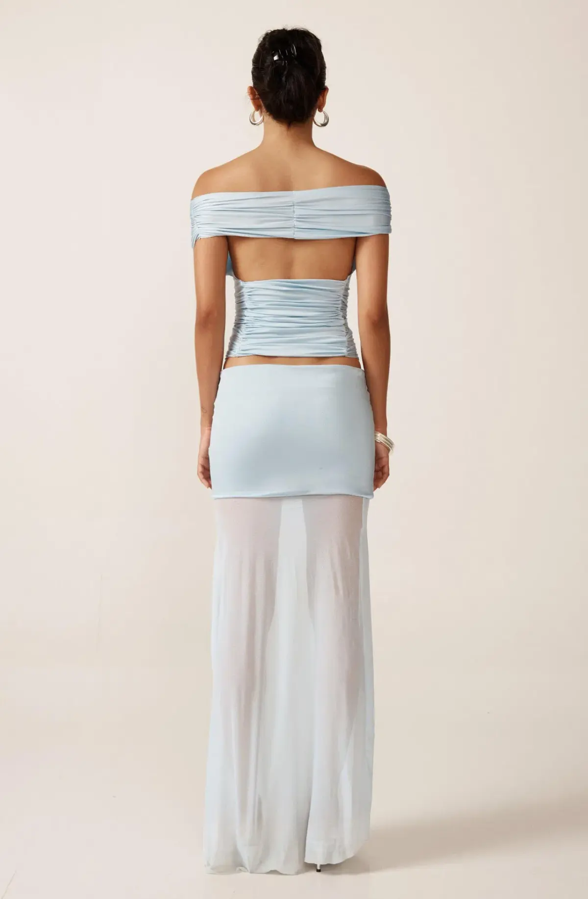 Ance Gria Grace Top and Skirt Set in Ice Blue Size XS / AU 6/8 - Image 3
