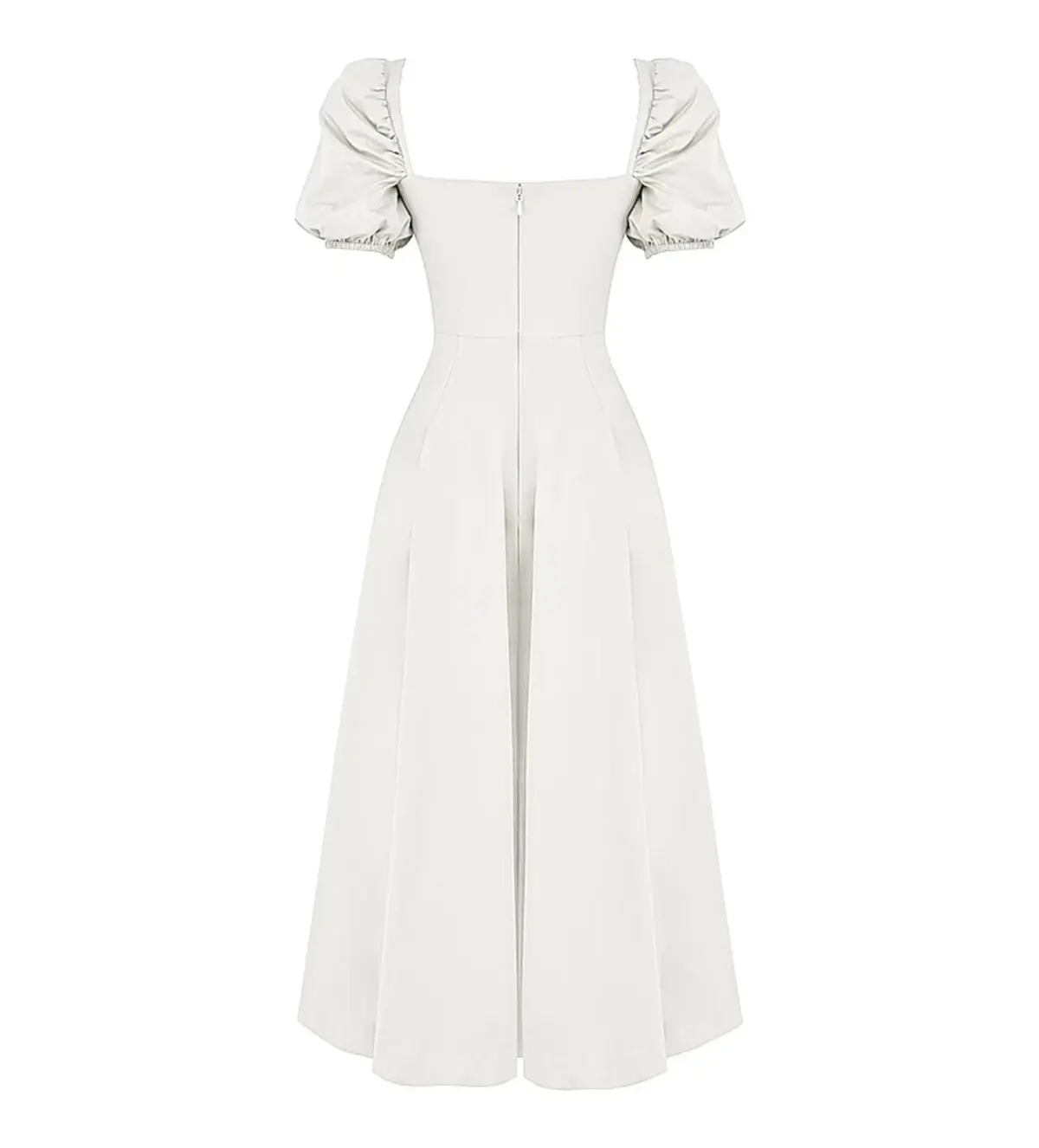 House of CB Tallulah Puff Sleeve Midi Sundress White Size 8/XS - Image 6