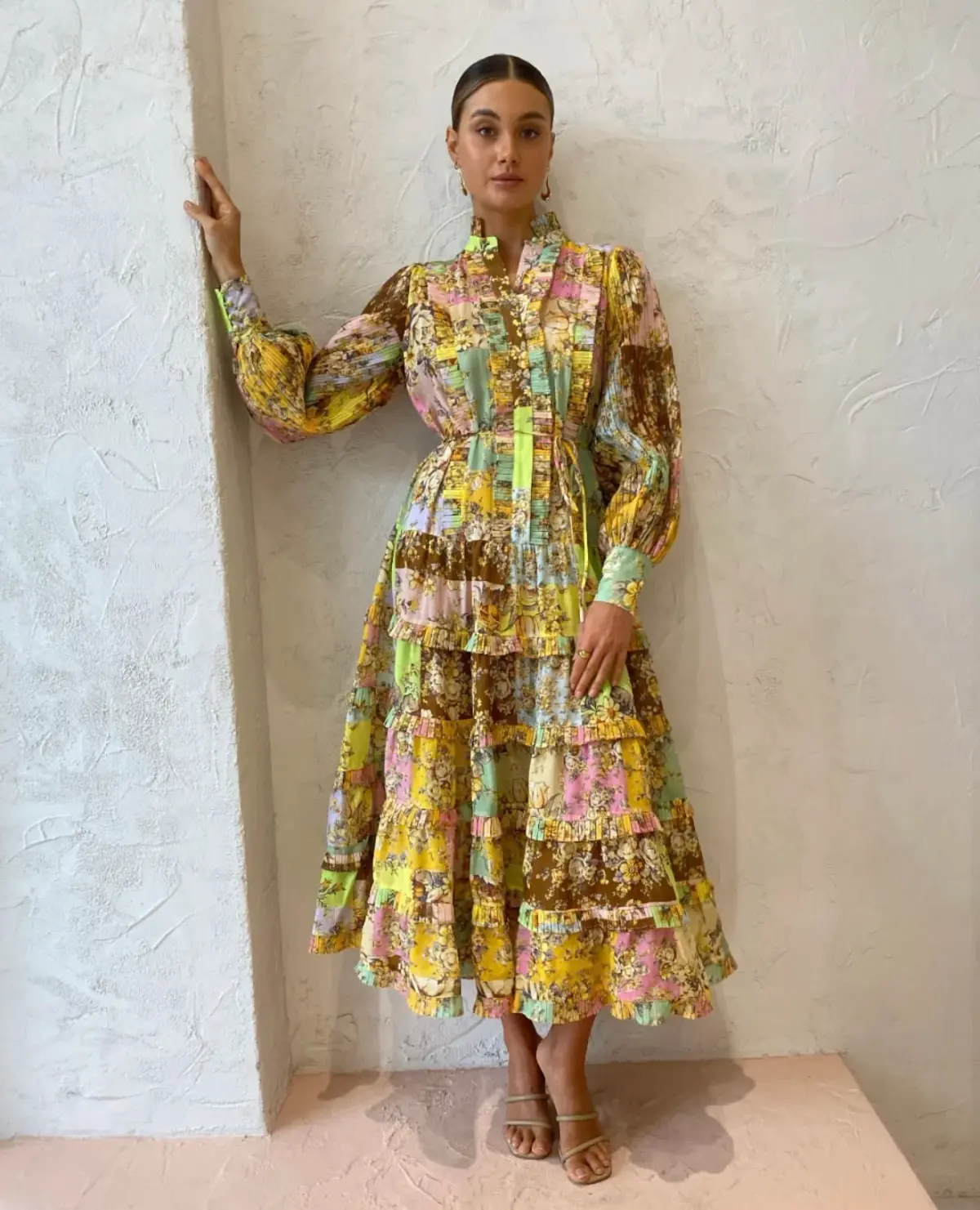 Alemais Matilde Pleat Shirt Dress Multi Size 10 - Image 1