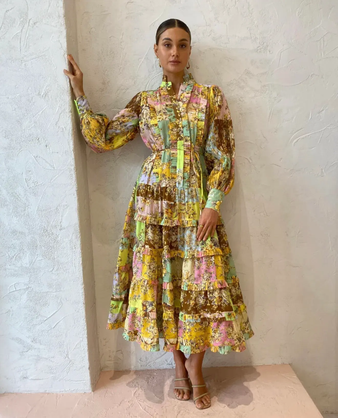 Alemais Matilde Pleat Shirt Dress Multi Size 10 - Image 1