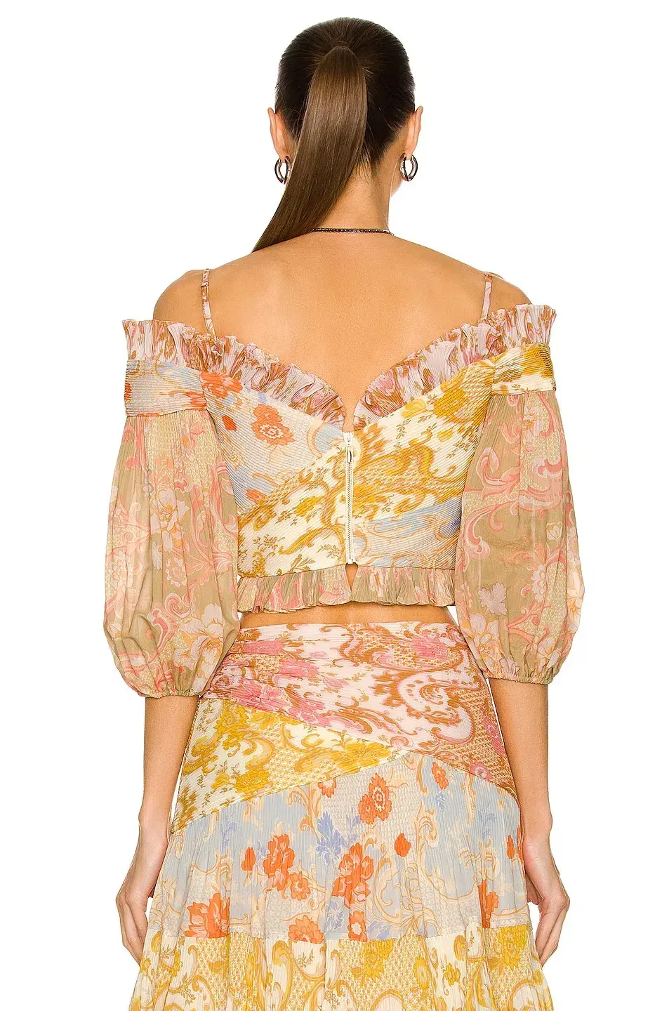 Zimmermann Postcard Pleated Fan Bodice Top Spliced Size 1 / AU 10 - Image 3
