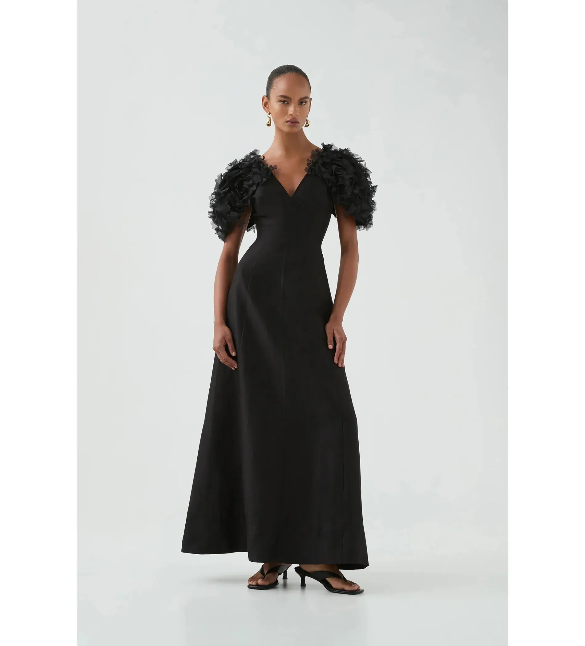 Aje Muse Midi Dress in Black AU 6 - Image 1