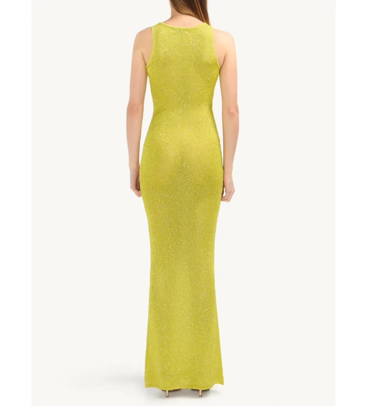 Asta Resort Natalia Maxi Dress in  Chartreuse Sequin Size AU 6 - Image 5