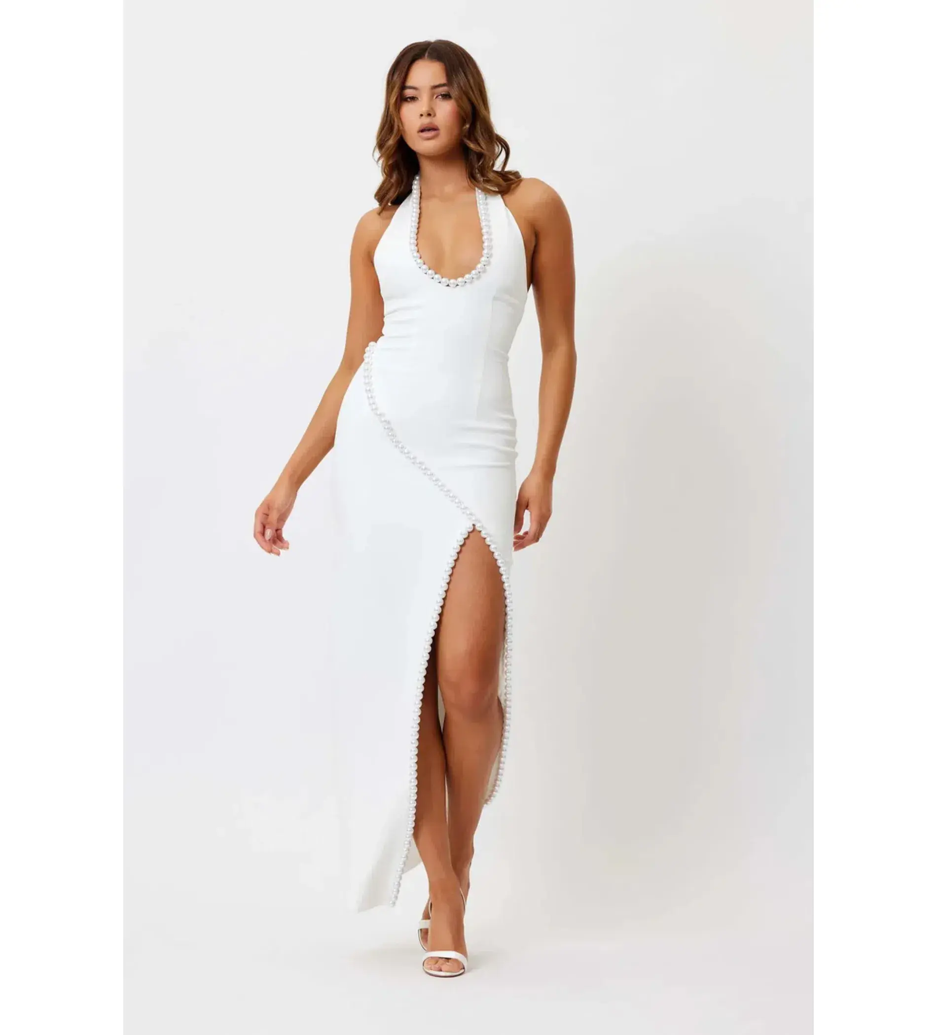 Bianca and Bridgett Laura Maxi Dress Pearl Size 10 - Image 4