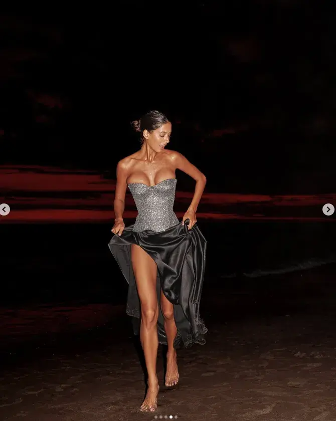 Tsarskaya Sparkling Silver Corset Shine & Black Skirt Wind Melody Size 10 - Image 2