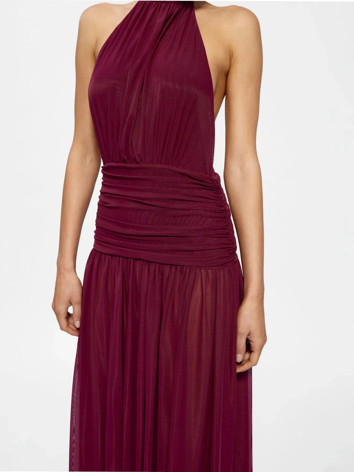 Effie Kats Verity Gown Burgundy Size 8 - Image 5