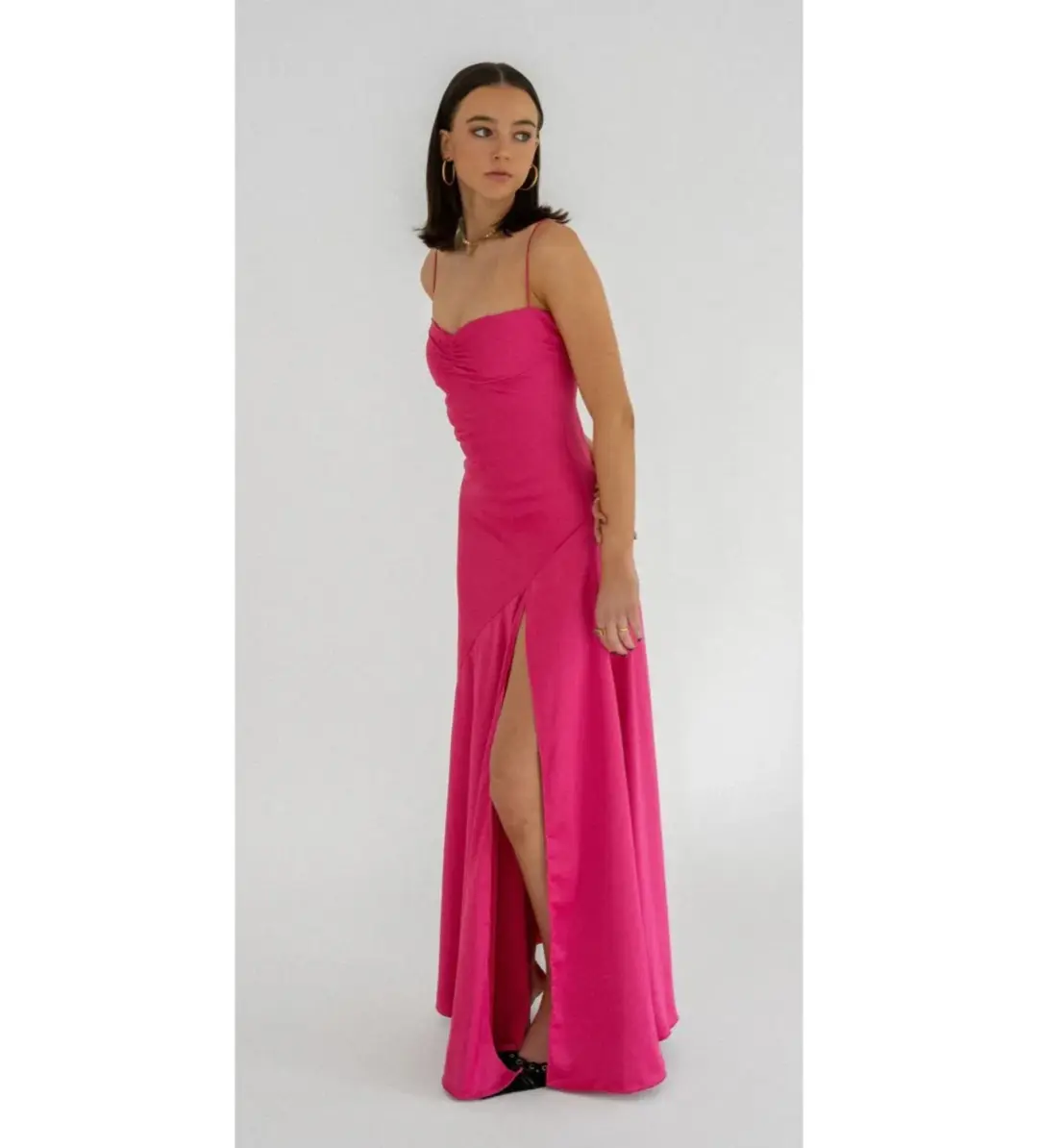 HNTR The Label Gaia Gown Pink Size AU 8  for rent on The Volte - main image
