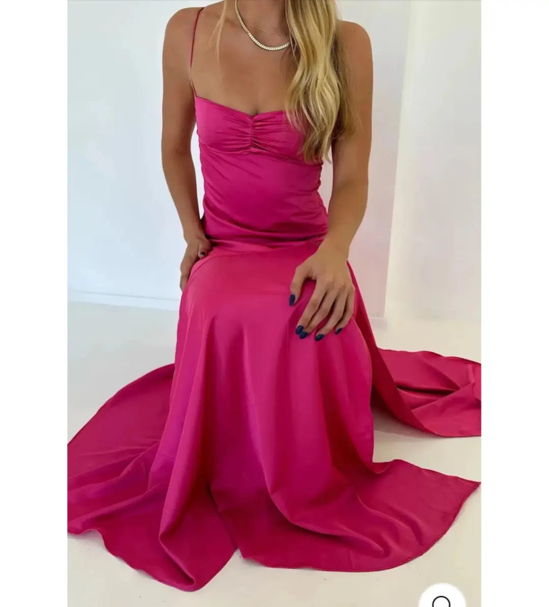 HNTR The Label Gaia Gown Pink Size AU 8  for rent on The Volte - main image