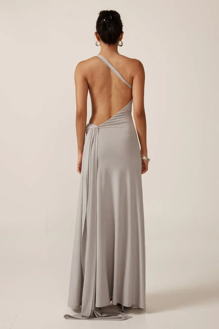 Ance Gria Gaia Gown Silver Grey Size 8 - Image 2