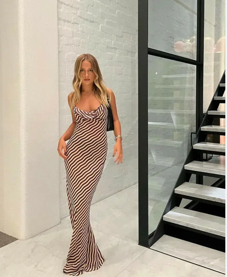 Rat & Boa Assisi Maxi Dress in Beige Size 8 for rent on The Volte - main image