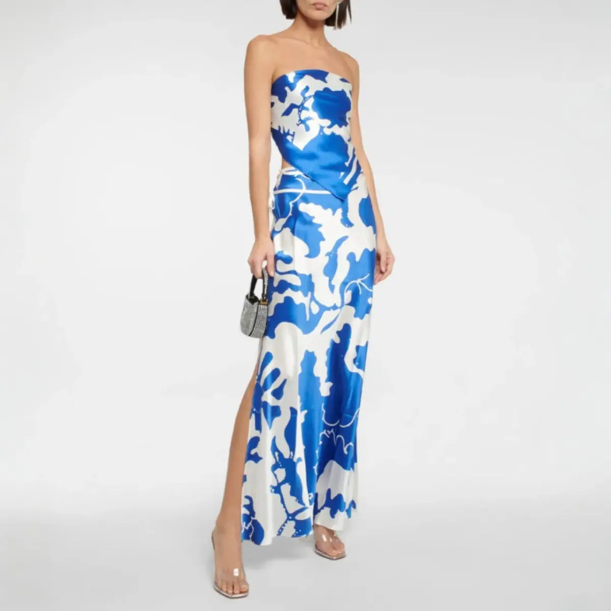 SIR THE LABEL Esme Silk Scarf & Skirt Set Merce Blue Size AU 8 (1) - Image 1
