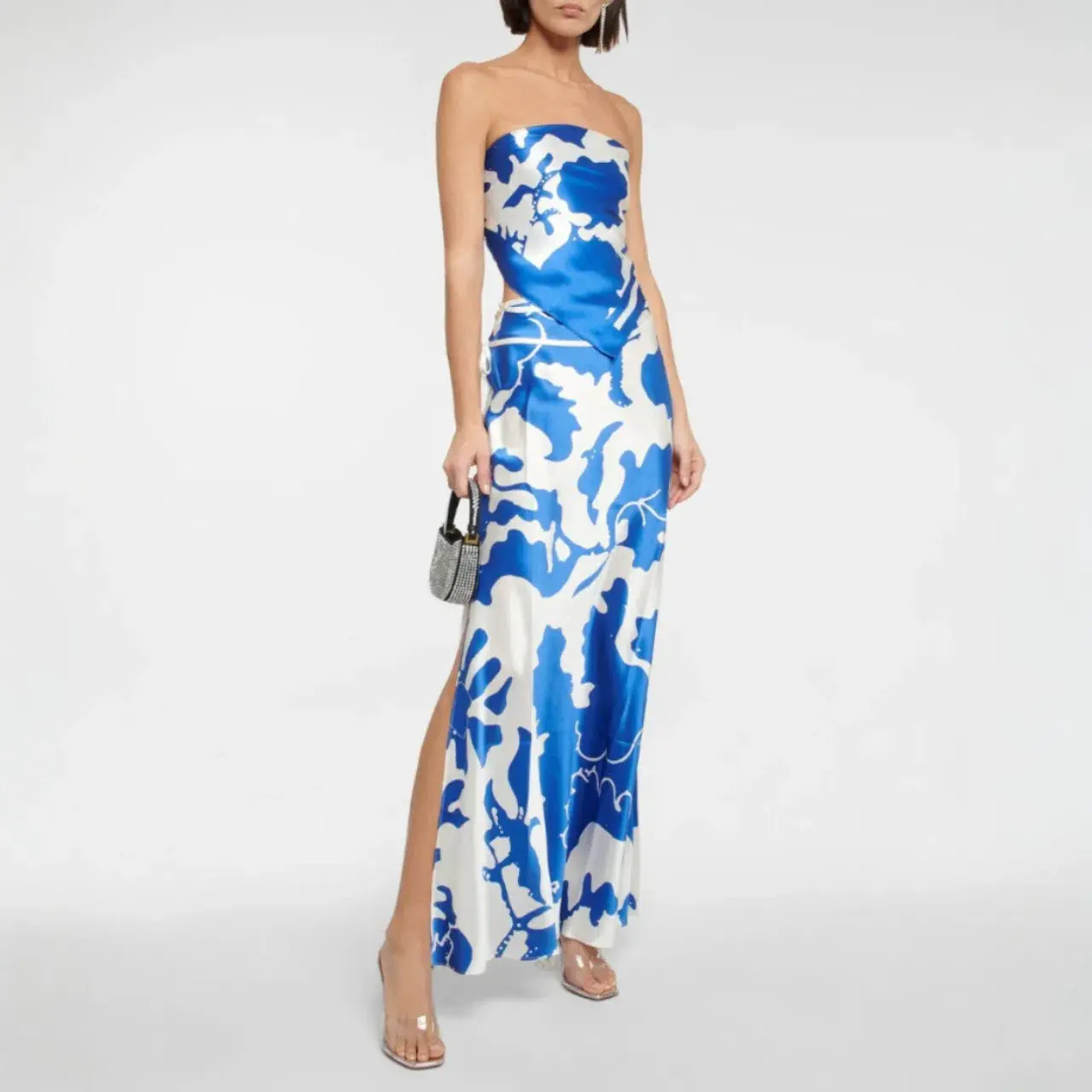 SIR THE LABEL Esme Silk Scarf & Skirt Set Merce Blue Size AU 8 (1) - Image 1
