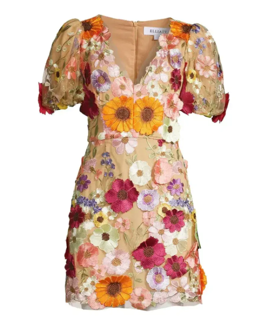 ELLIATT Rosalind 3D Floral Mini Dress Size AU 6 (XS) - Image 7