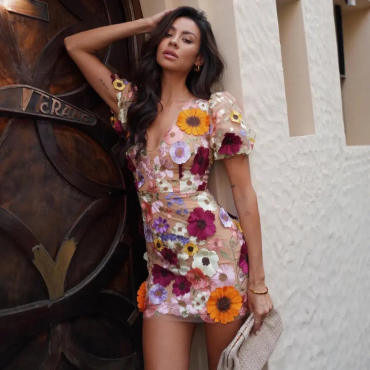 ELLIATT Rosalind 3D Floral Mini Dress Size AU 6 (XS) - Image 5