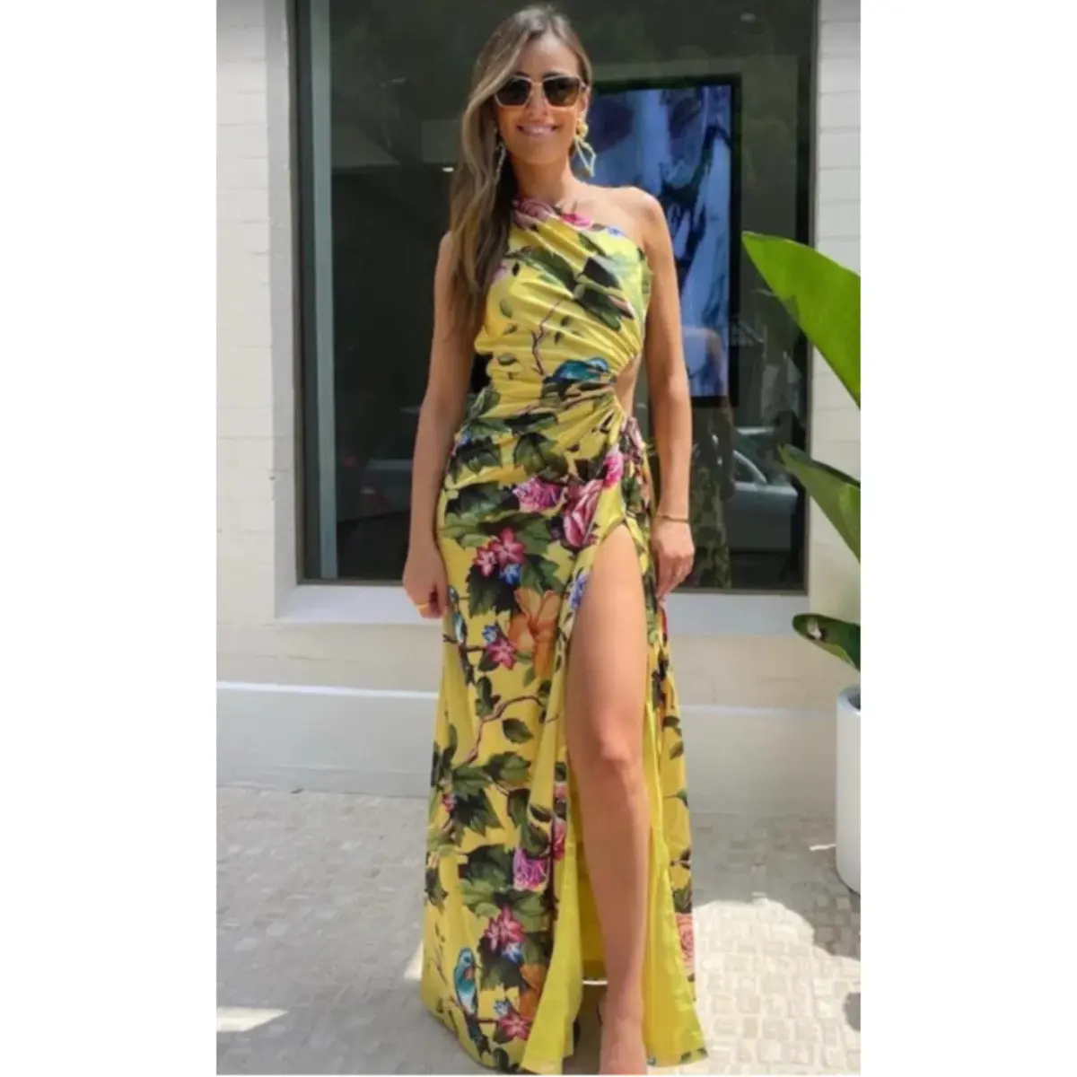 SONYA MODA Nour Maxi Dress Royal Botanical Size AU 14 - Image 4
