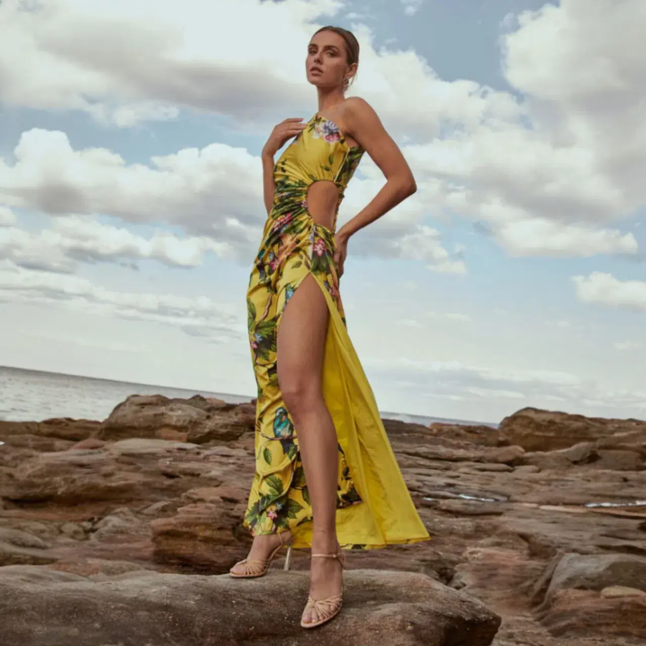SONYA MODA Nour Maxi Dress Royal Botanical Size AU 14 - Image 5