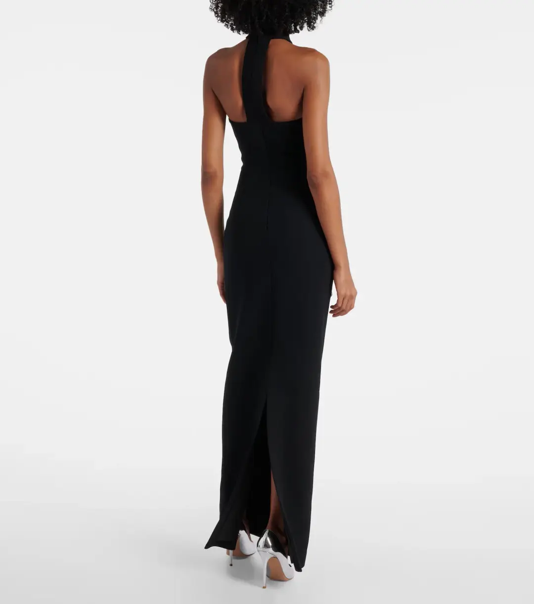 Rebecca Vallance Starlight Embellished Feather Trimmed Gown in Black Size AU 8 for rent on The Volte - main image