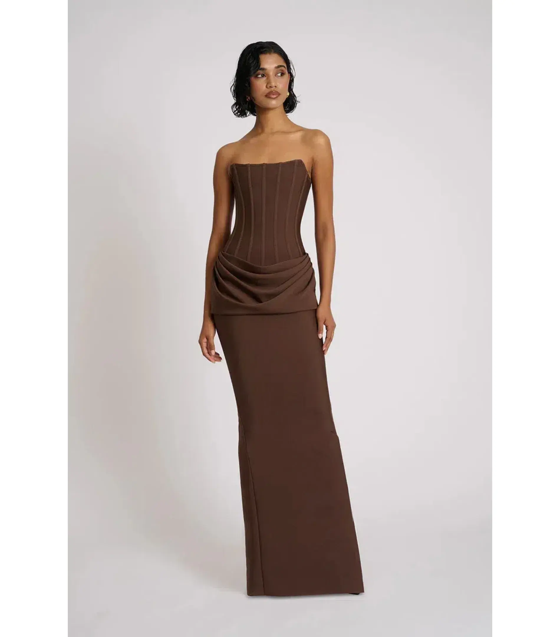 Eliya The Label Hilda Maxi Gown Brown Size AU 10 - Image 1