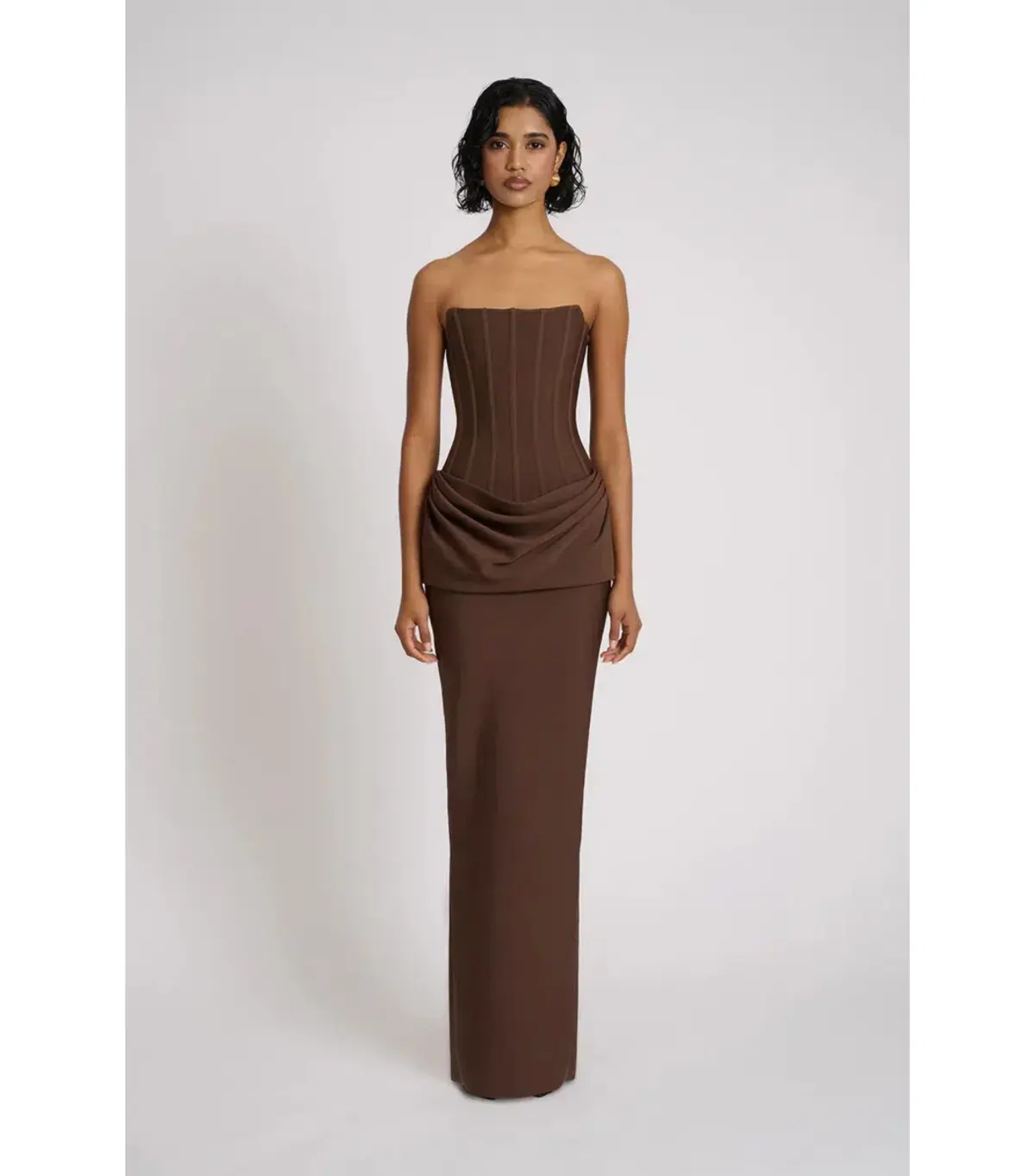 Eliya The Label Hilda Maxi Gown Brown Size AU 10 - Image 2