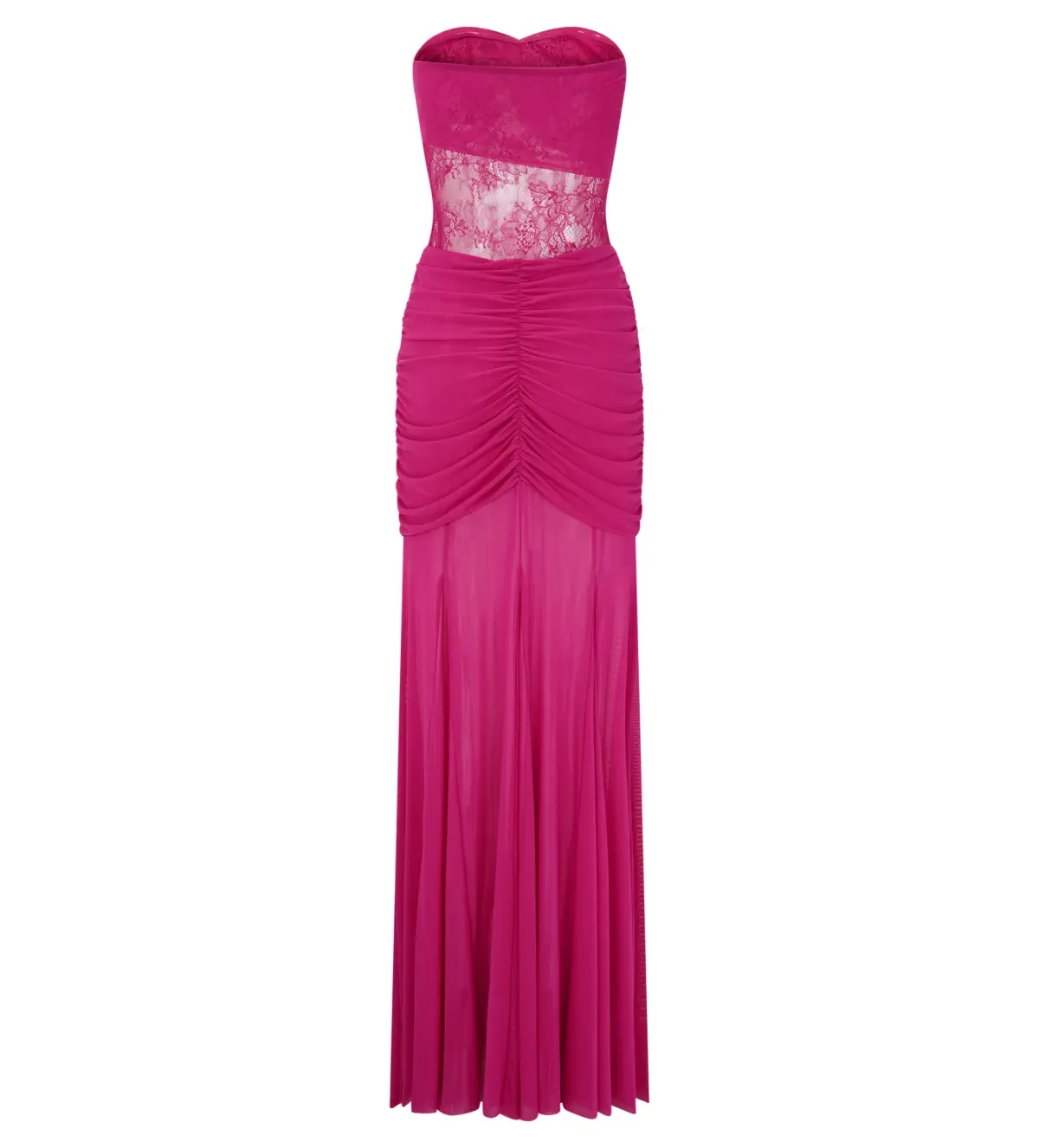 Meshki Khadijah Lace And Mesh Maxi Dress in Dragonfruit Size S / AU 8 - Image 6