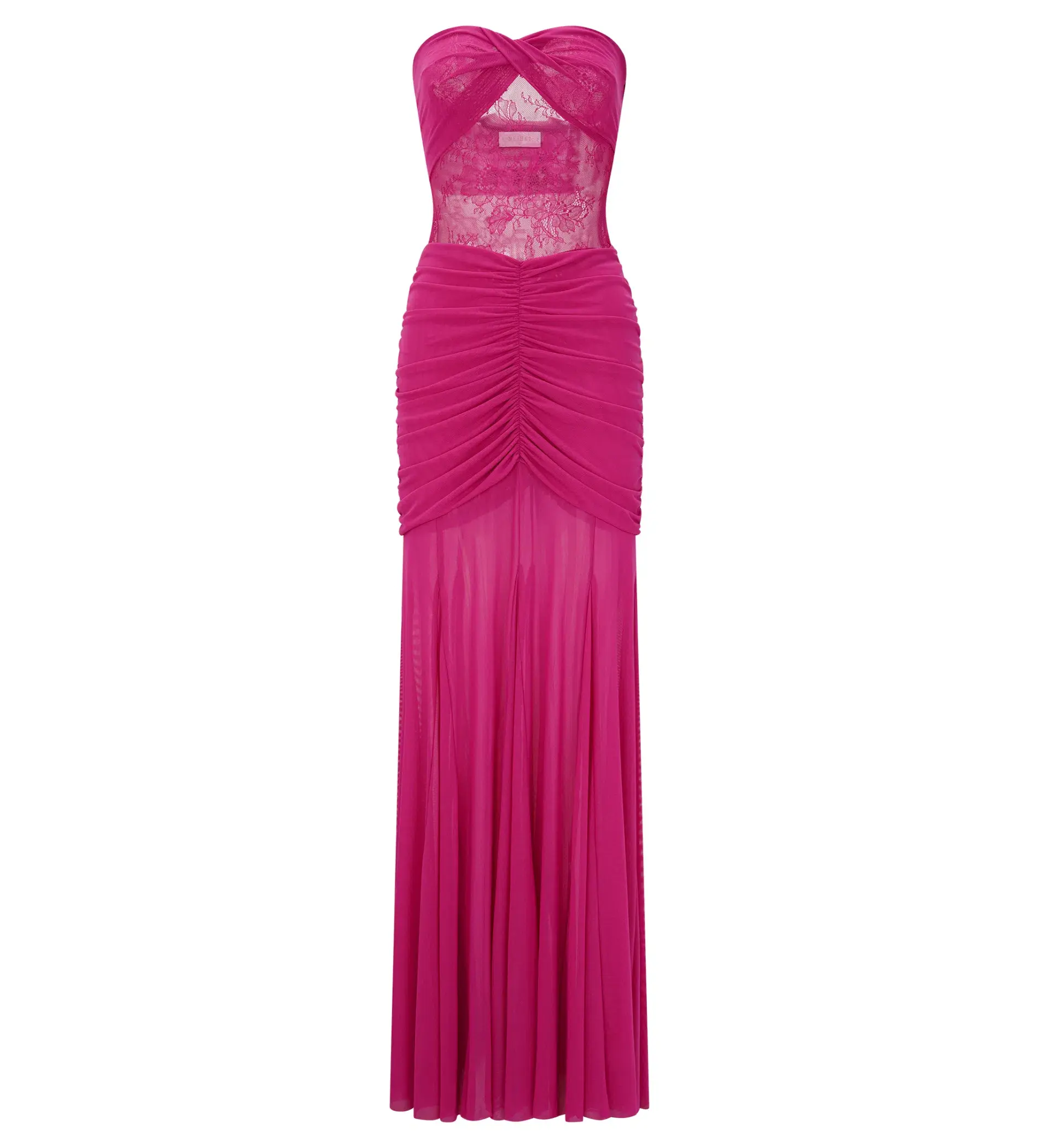 Meshki Khadijah Lace And Mesh Maxi Dress in Dragonfruit Size S / AU 8 - Image 5