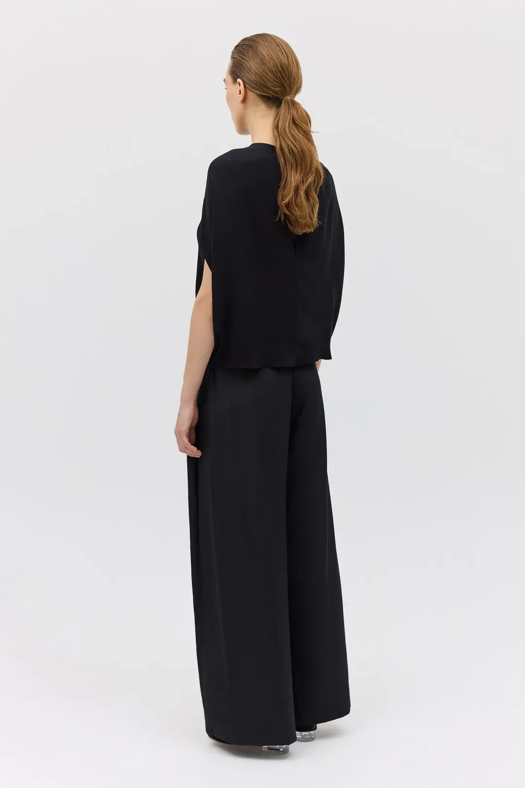 Bianca Spender Crepe Crawford Top Black Size 8/S for rent on The Volte - main image