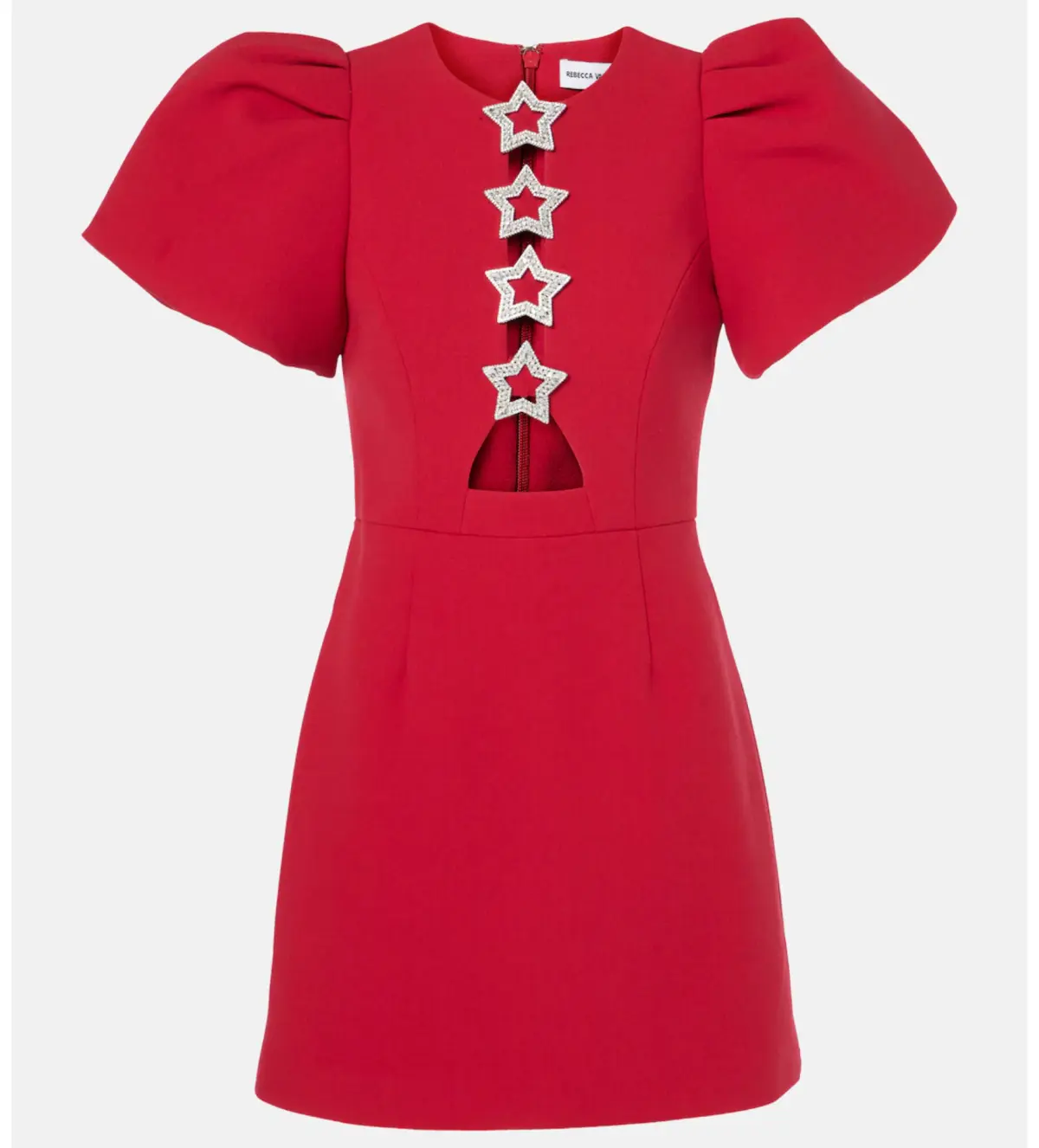 Rebecca Vallance Akari Puff Sleeve Mini Dress Red Size 12 - Image 1