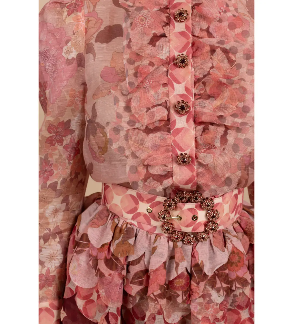 Zimmerman Concert Scalloped Shirt and Skirt in Multi Size 2 / AU 12 - Image 4