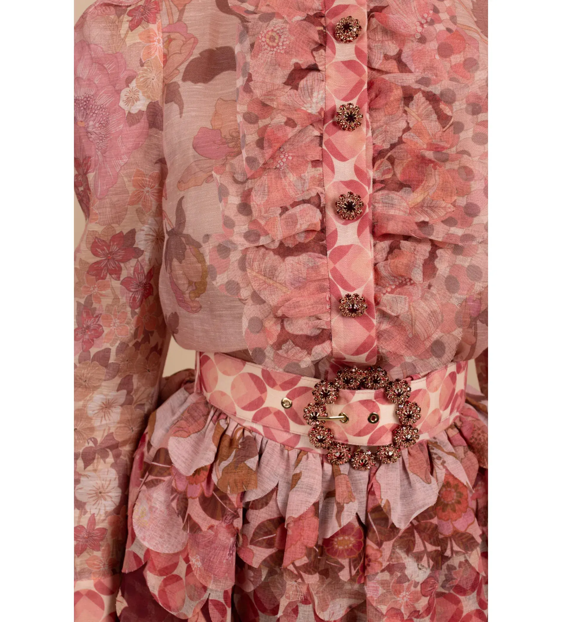 Zimmerman Concert Scalloped Shirt and Skirt in Multi Size 2 / AU 12 - Image 4