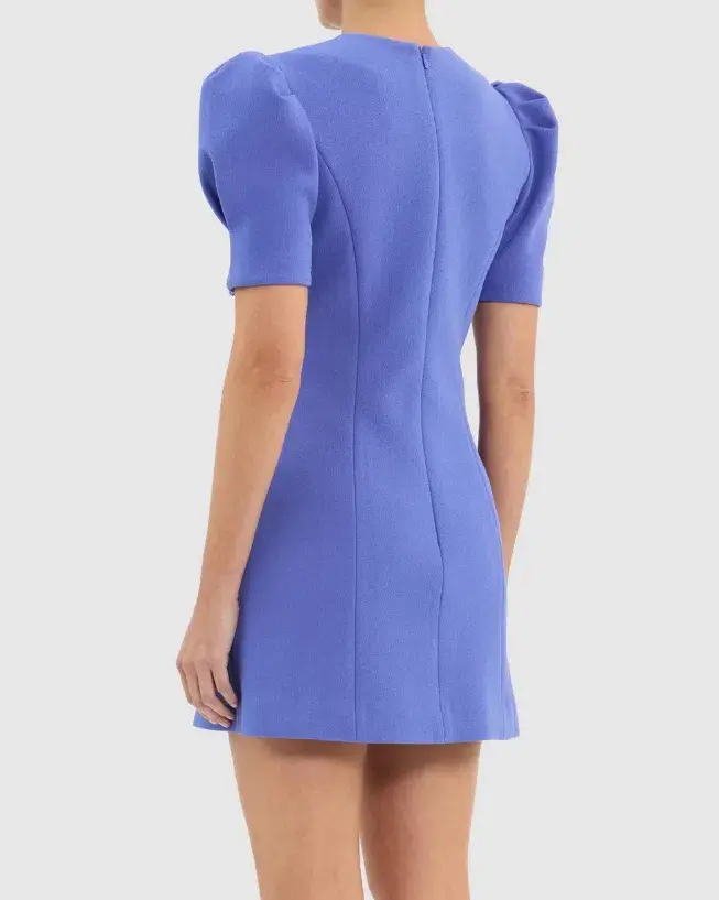 Rebecca Vallance Violetta Short Sleeve Mini Dress Periwinkle Blue Size AU 8 - Image 2