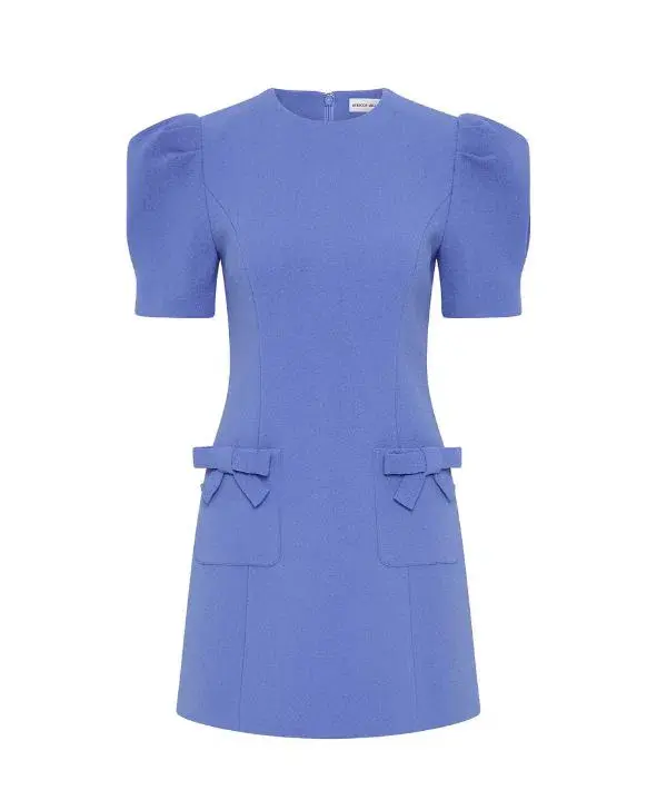 Rebecca Vallance Violetta Short Sleeve Mini Dress Periwinkle Blue Size AU 8 - Image 3