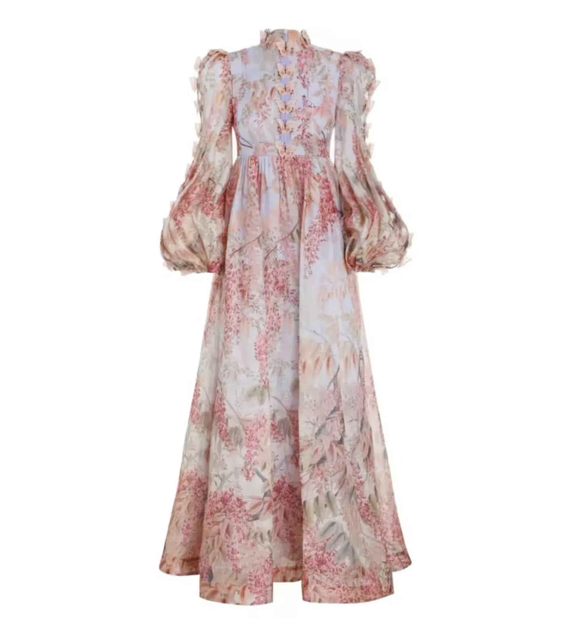 Zimmermann Botanica Butterfly Gown Pink Floral Size 0/AU 8 - Image 4