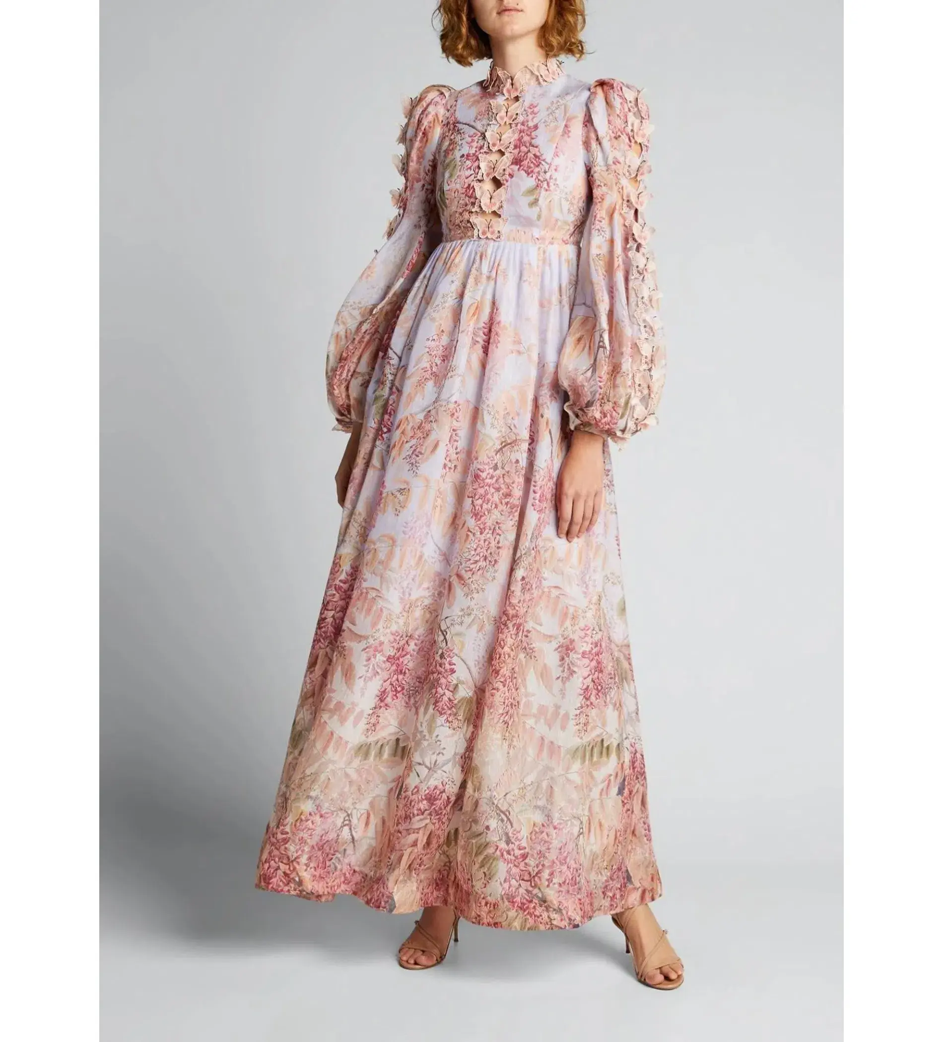 Zimmermann Botanica Butterfly Gown Pink Floral Size 0/AU 8 - Image 1