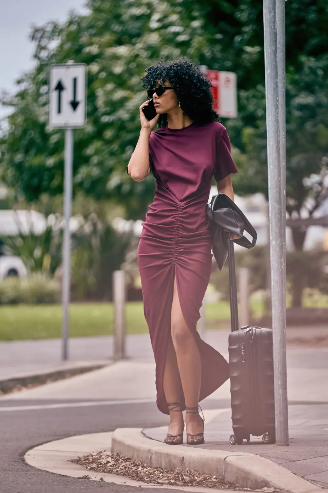 Pfeiffer Niko Maxi Dress Burgundy Size 12 for rent on The Volte - main image