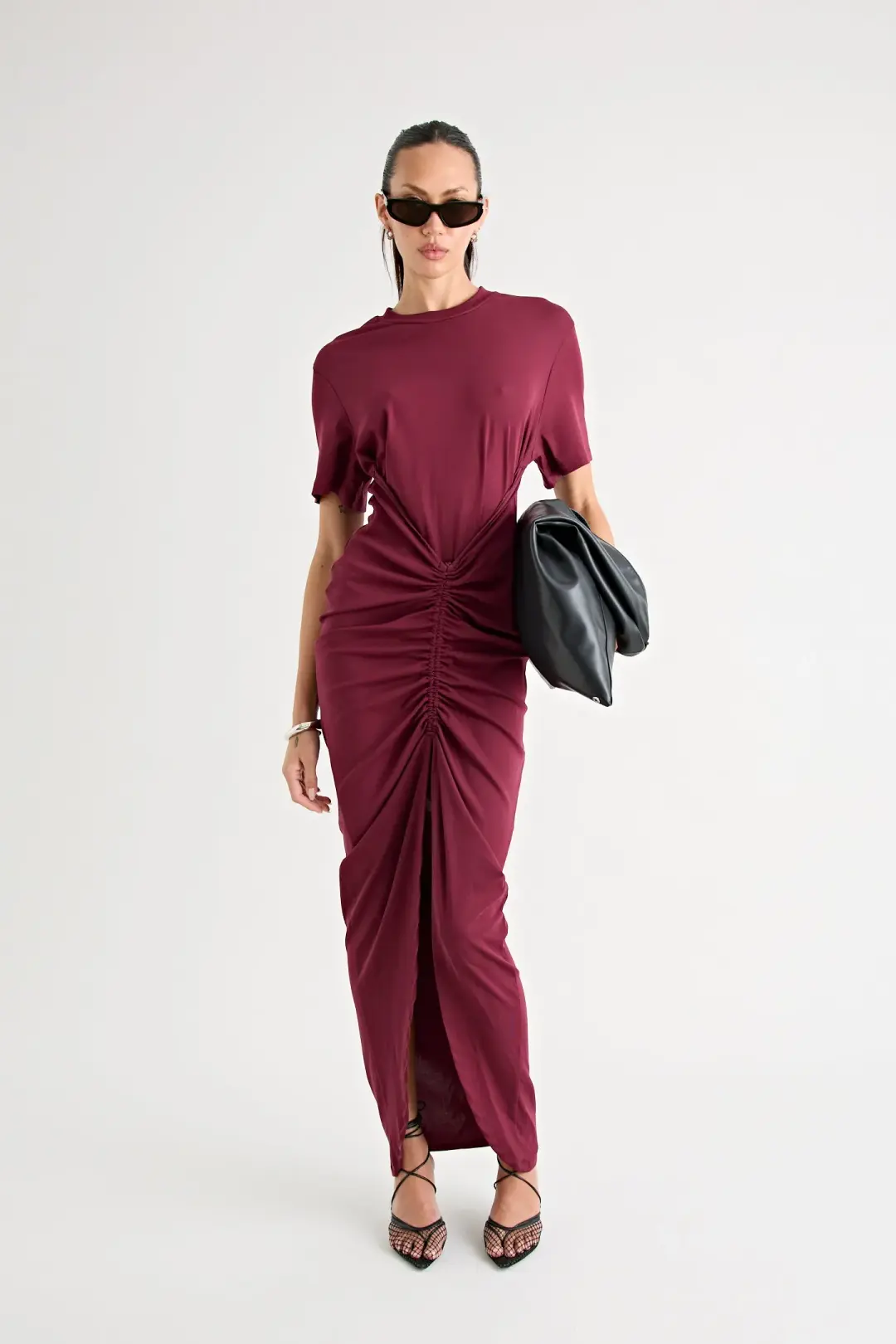 Pfeiffer Niko Maxi Dress Burgundy Size 12 for rent on The Volte - main image