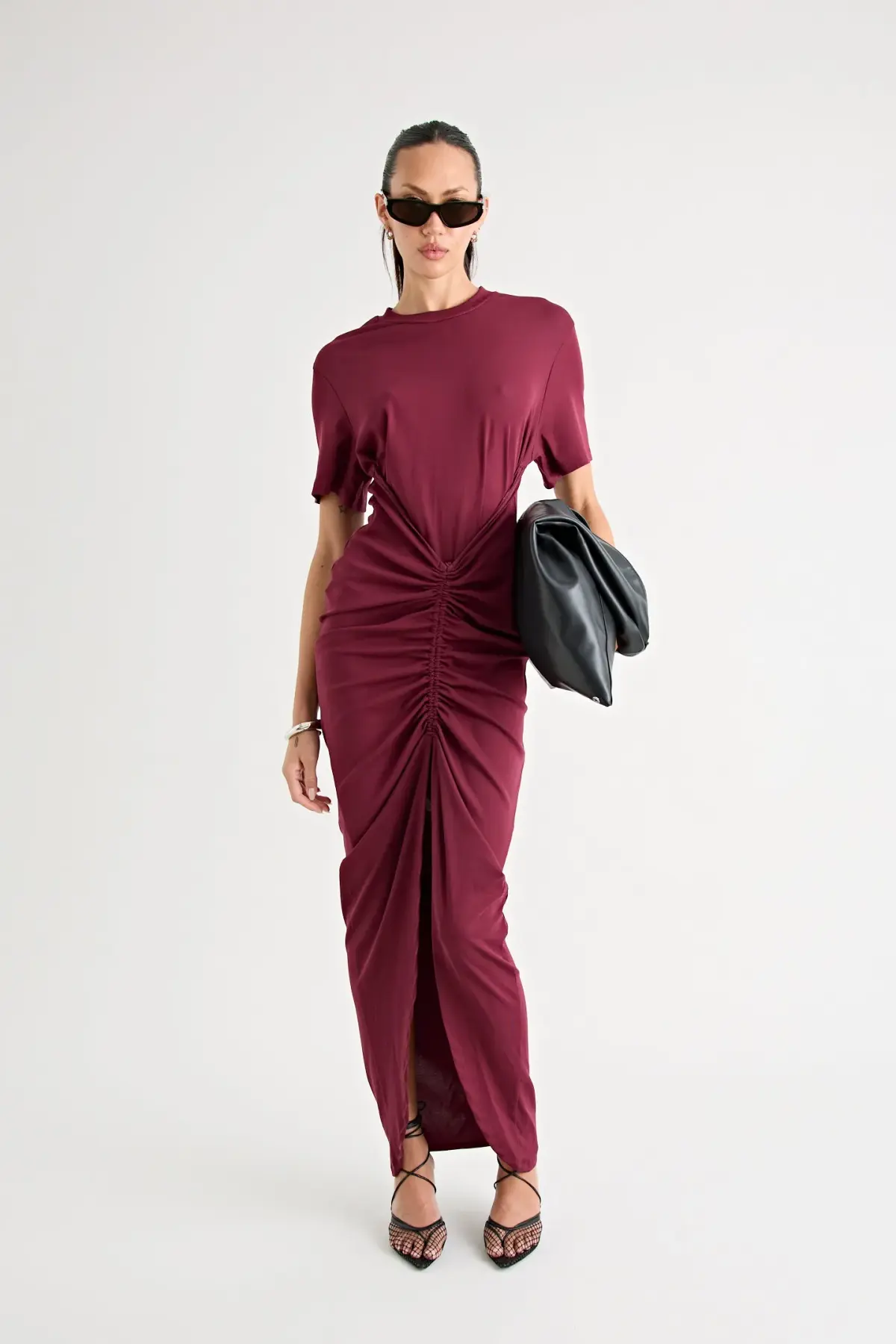 Pfeiffer Niko Maxi Dress Burgundy Size 12 for rent on The Volte - main image