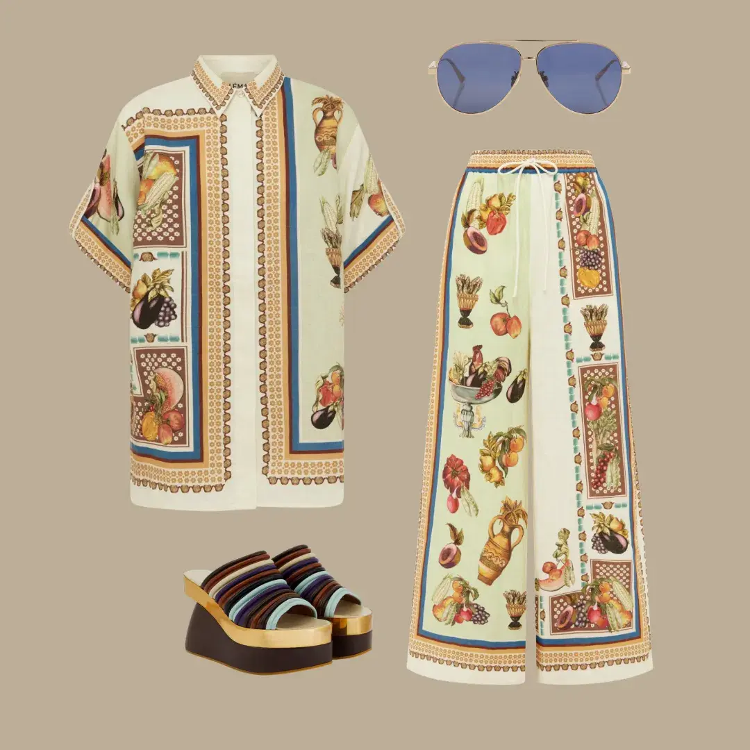 Alemais Mercado Shirt and Pant Set Size 16 - Image 4