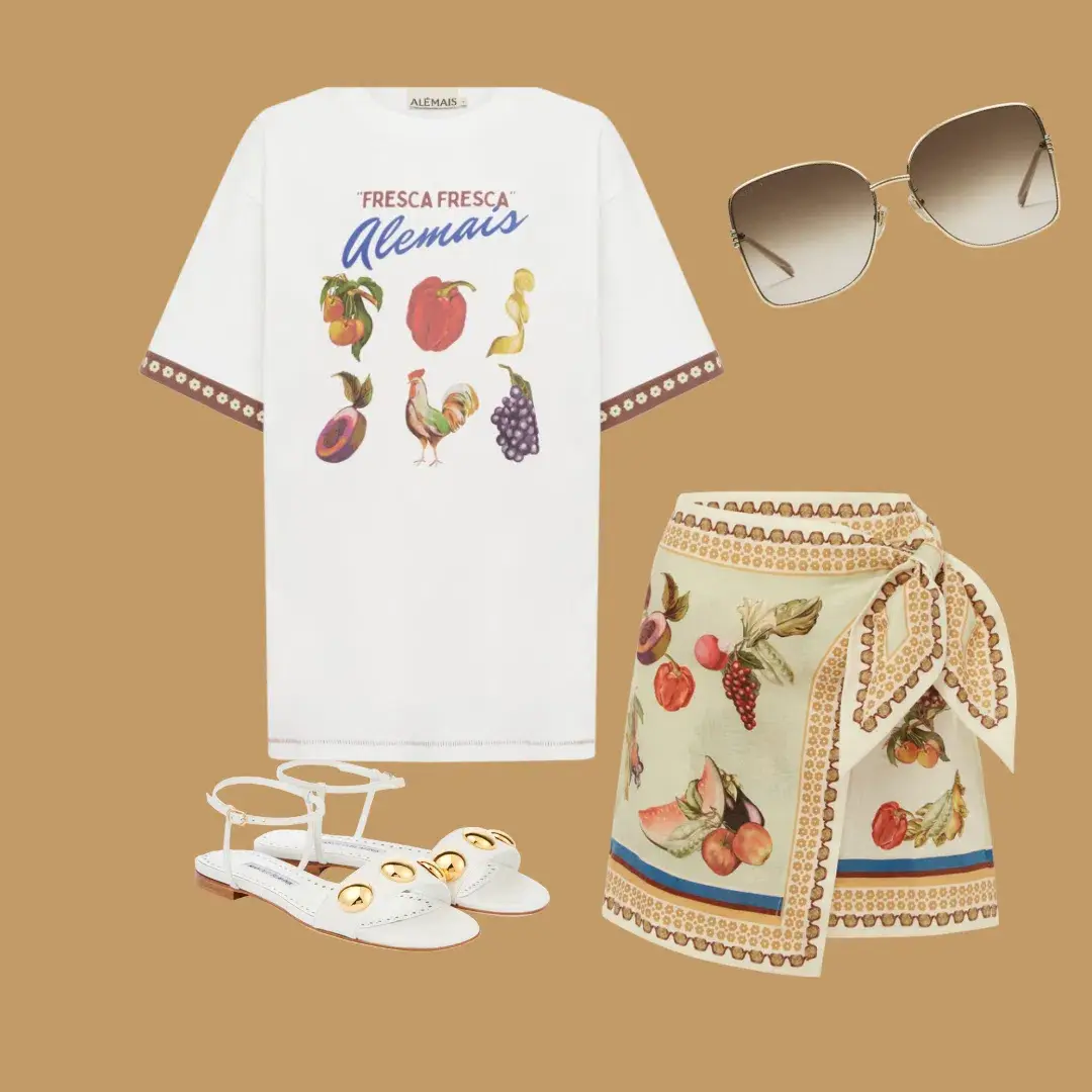 Alemais Mercado Tee and Skirt Set Size AU 16 - Image 1