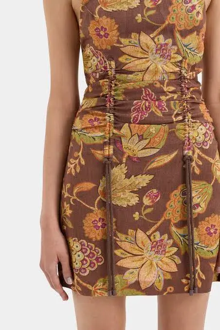 Sir the Label Josefina Corded Halter Mini Dress Print Size 1 / AU 8  - Image 4