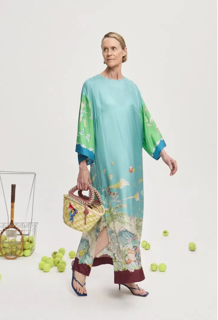 Alemais Daria Silk Midi Dress  Multi Size 16 - Image 1