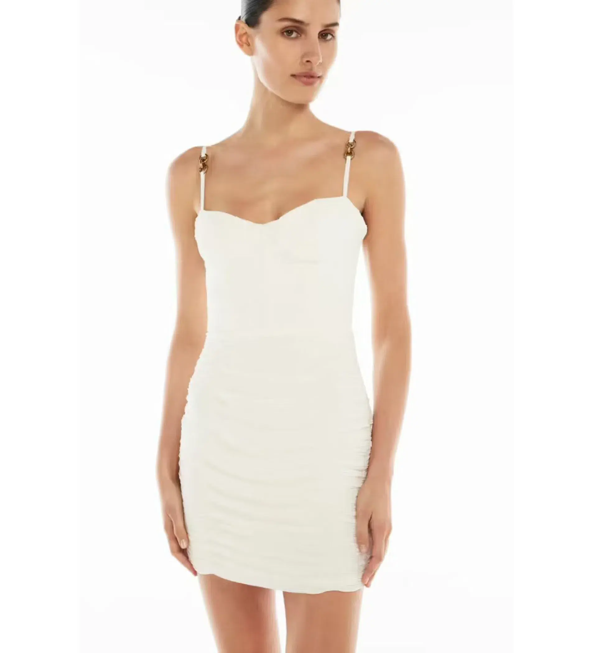 Manning Cartell Double Time Pleat Mini Dress White Size AU 8 - Image 4