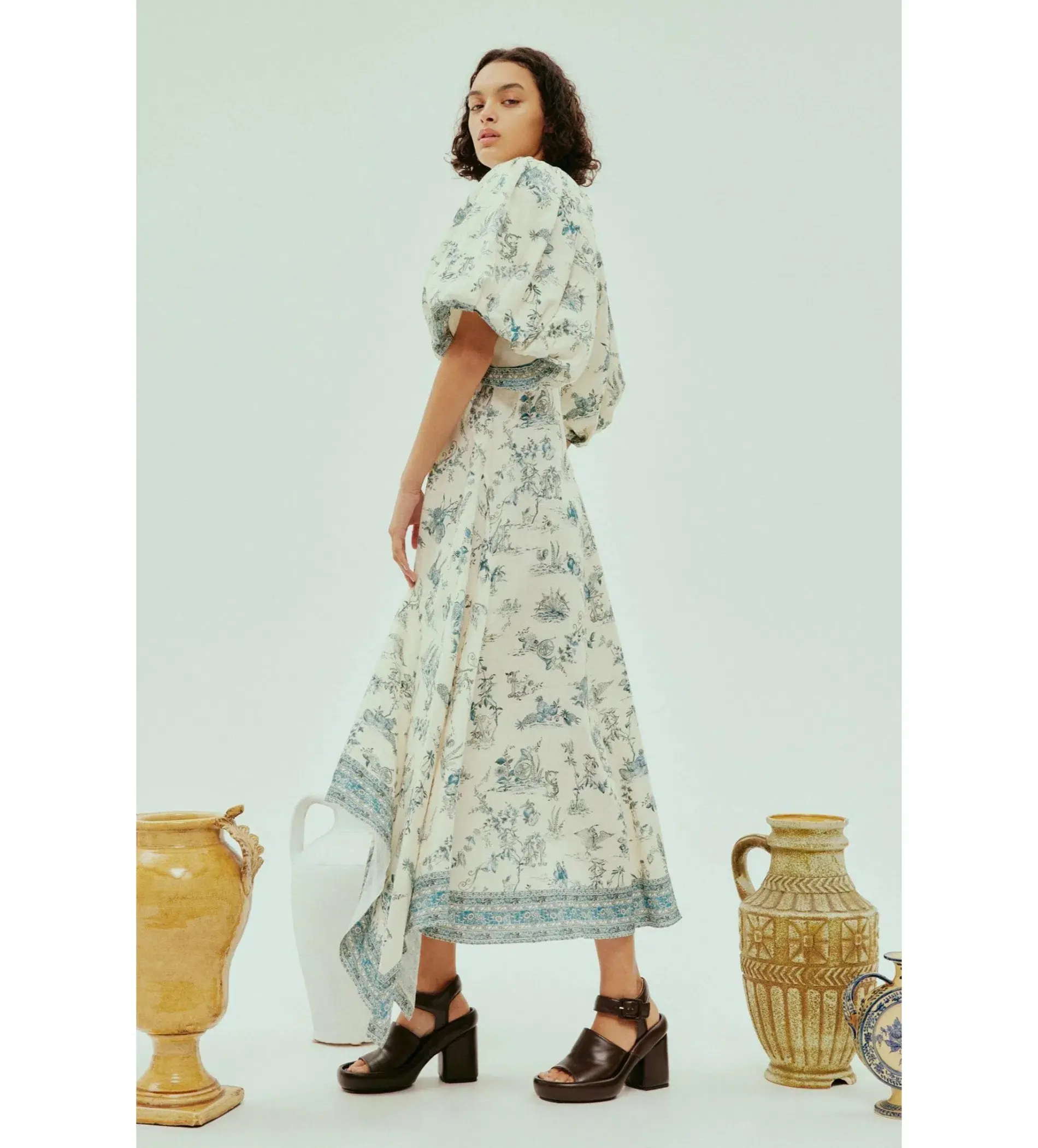 Alemais Casa Midi Dress Multi Floral Size AU 12 - Image 3