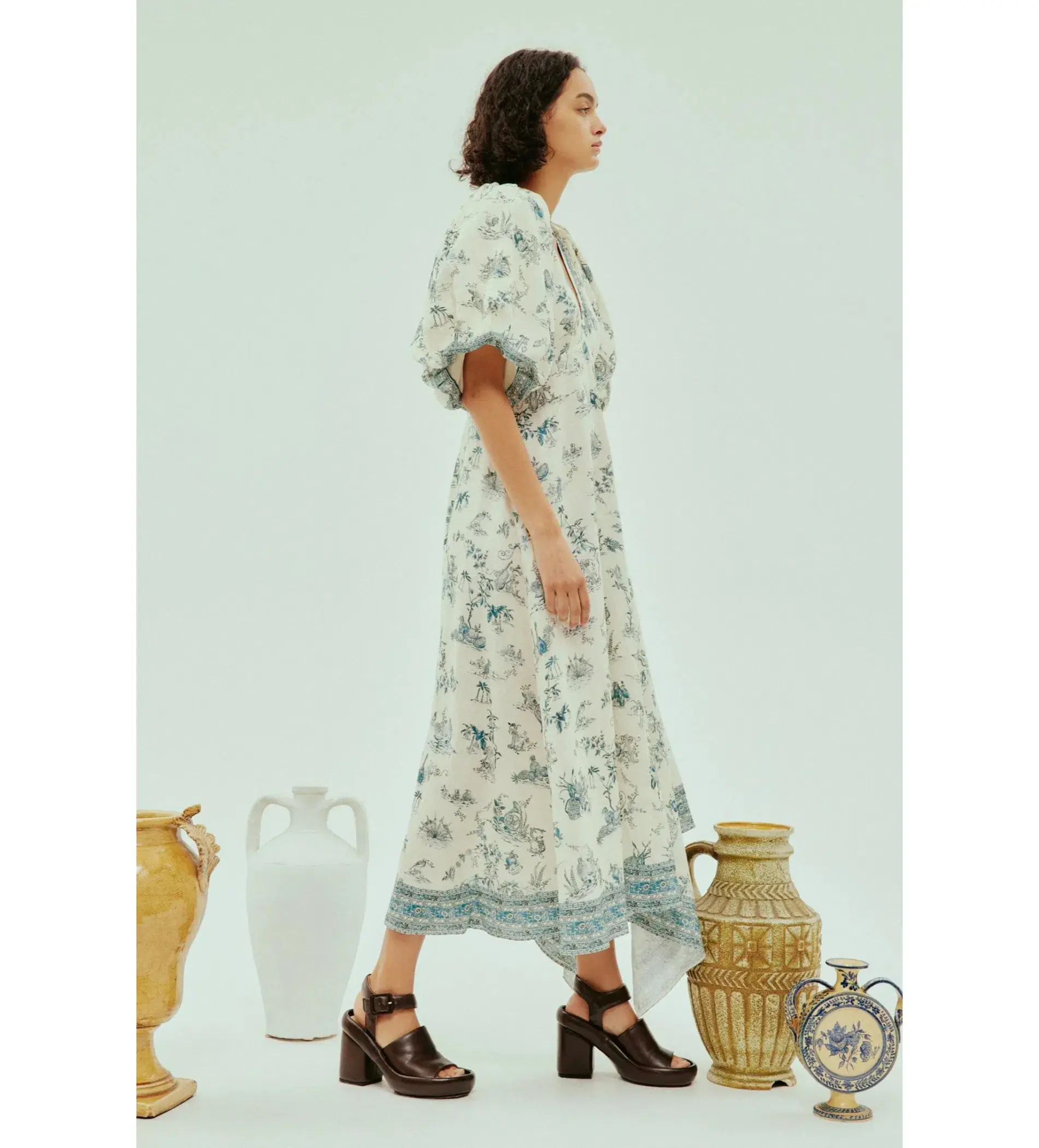 Alemais Casa Midi Dress Multi Floral Size AU 12 - Image 2