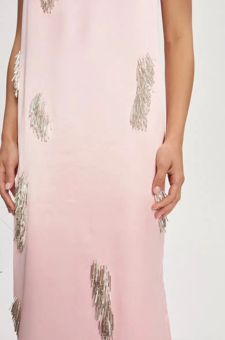 Alemais Cindy Embellished Slip Dress Pink Size 14 - Image 4