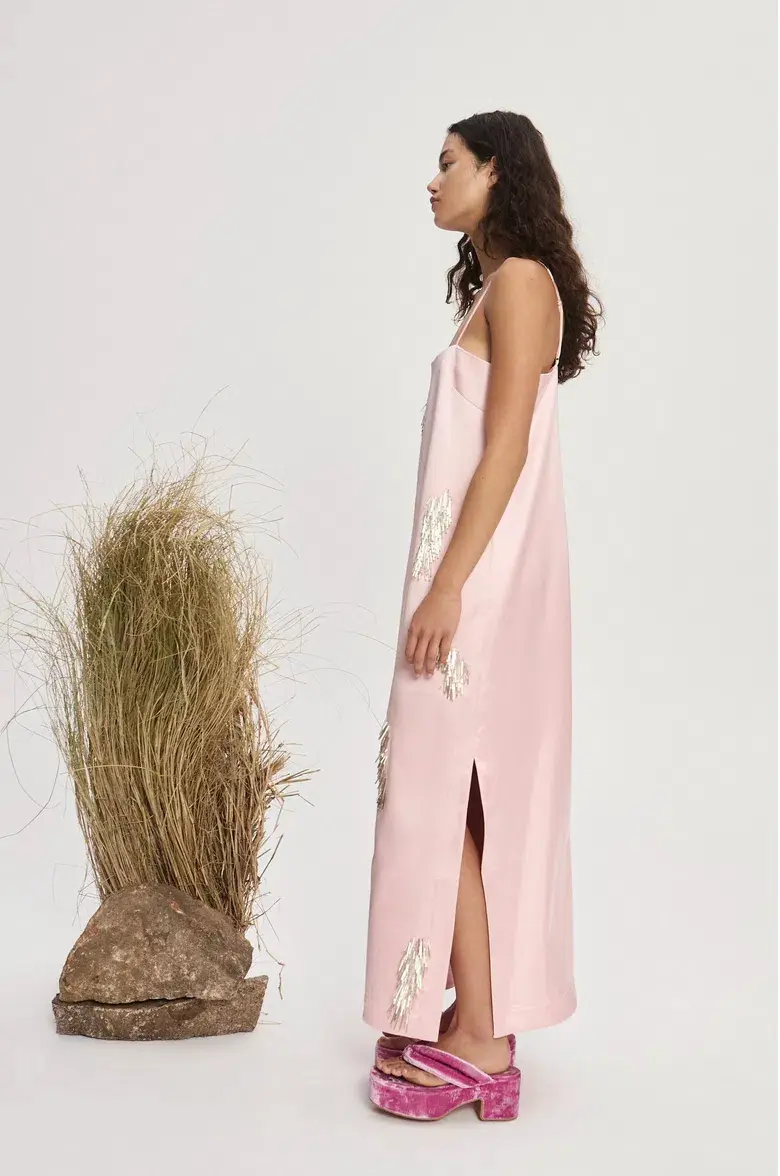 Alemais Cindy Embellished Slip Dress Pink Size 14 - Image 2