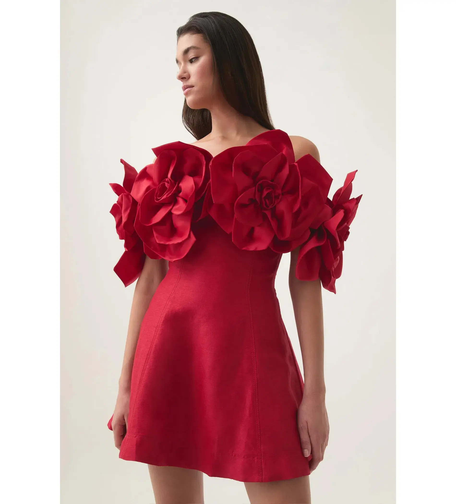 Aje Etta Mini Dress Scarlet Red Size AU 10 - Image 6