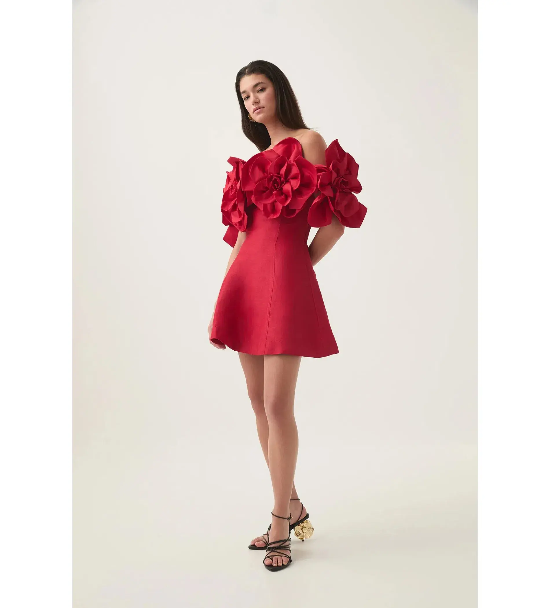 Aje Etta Mini Dress Scarlet Red Size AU 10 - Image 3
