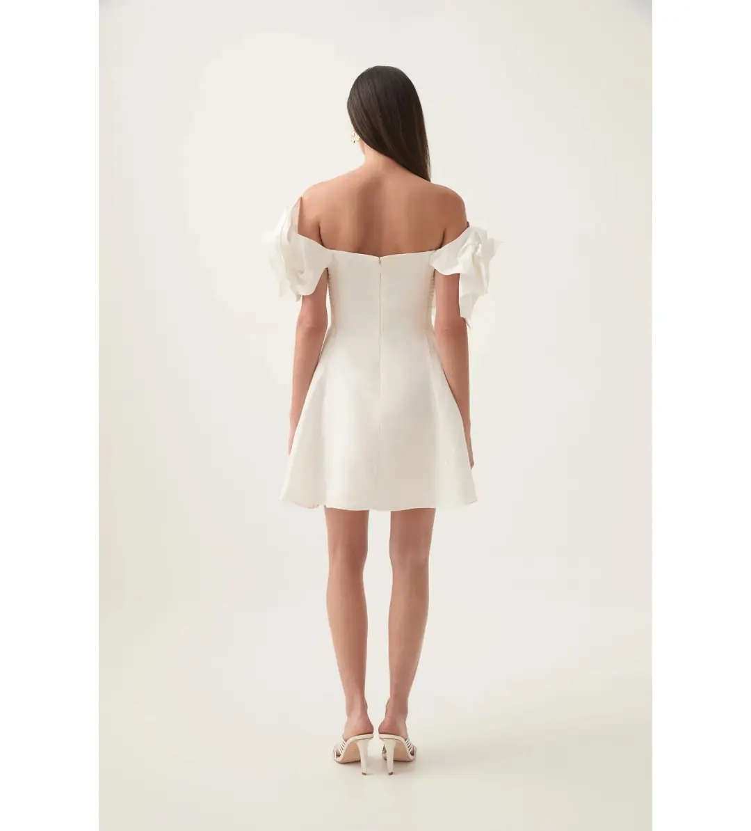 Aje Etta Mini Dress Ivory Size AU 12 for rent on The Volte - main image