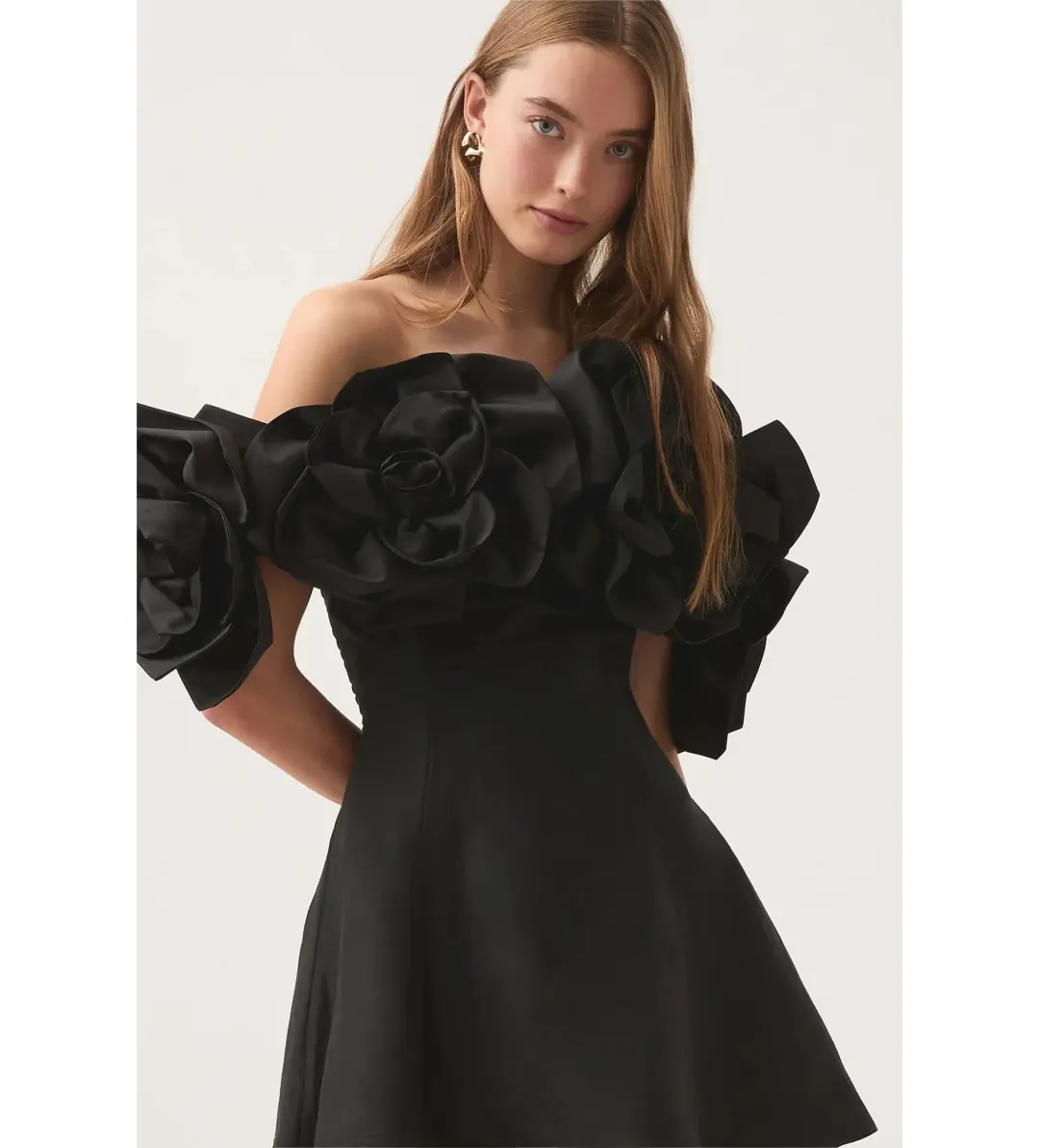 Aje Etta Mini Dress Black Size AU 14 for rent on The Volte - main image